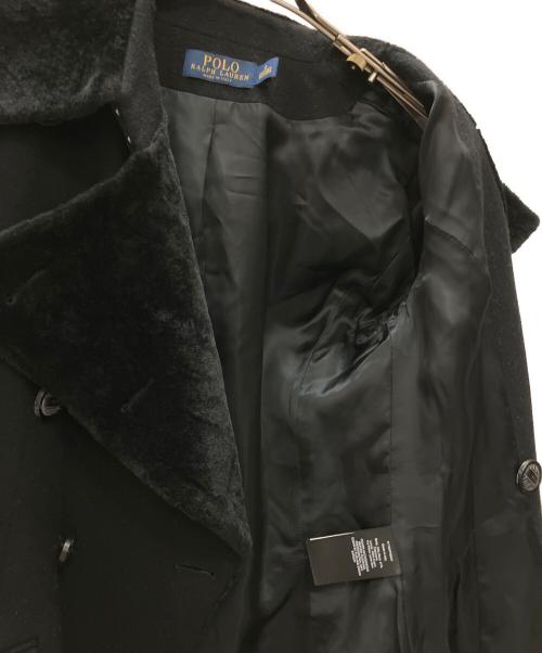 POLO RALPH LAUREN（ポロ・ラルフローレン）POLO RALPH LAUREN (ポロ・ラルフローレン) ダブルカシミヤ混コート ブラック サイズ:SIZE 0の古着・服飾アイテム