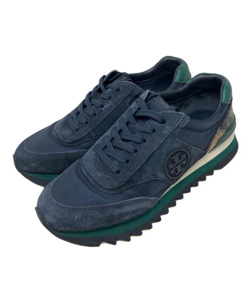 TORY BURCH（トリーバーチ）TORY BURCH (トリーバーチ) SAW TOOTH LOGO ソートゥース ロゴ  ネイビー サイズ:SIZE 23.5cmの古着・服飾アイテム