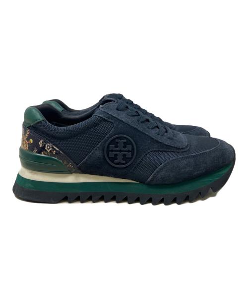 TORY BURCH（トリーバーチ）TORY BURCH (トリーバーチ) SAW TOOTH LOGO ソートゥース ロゴ  ネイビー サイズ:SIZE 23.5cmの古着・服飾アイテム