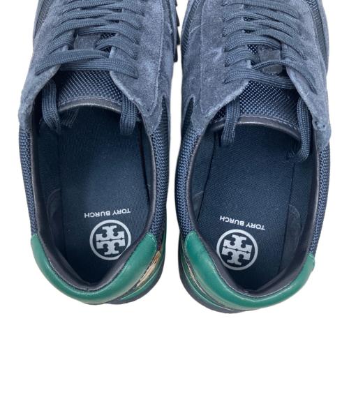 TORY BURCH（トリーバーチ）TORY BURCH (トリーバーチ) SAW TOOTH LOGO ソートゥース ロゴ  ネイビー サイズ:SIZE 23.5cmの古着・服飾アイテム