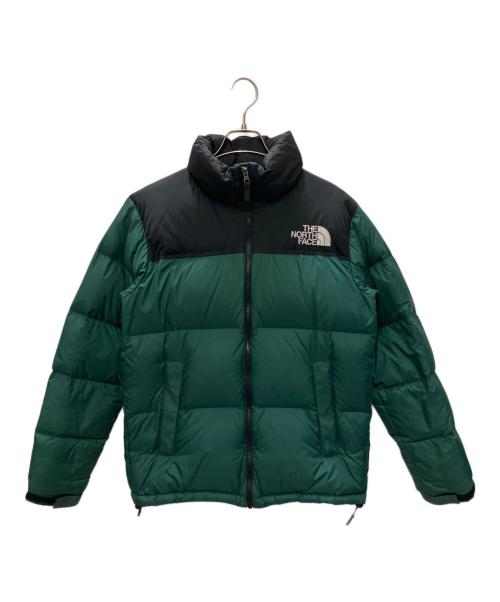 THE NORTH FACE（ザ ノース フェイス）THE NORTH FACE (ザ ノース フェイス) ヌプシダウンジャケット ブラック×グリーン サイズ:SIZE Lの古着・服飾アイテム