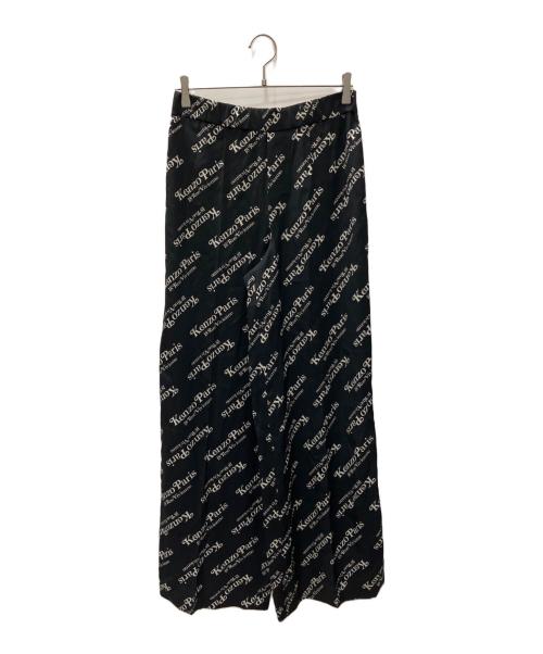 KENZO（ケンゾー）KENZO (ケンゾー)  ヴェルディ ロゴプリント ワイドレッグ パジャマパンツ ブラック サイズ:SIZE 34 未使用品の古着・服飾アイテム