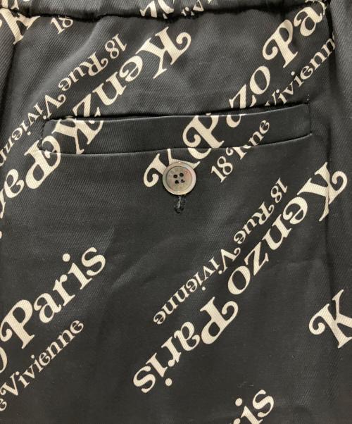 KENZO（ケンゾー）KENZO (ケンゾー)  ヴェルディ ロゴプリント ワイドレッグ パジャマパンツ ブラック サイズ:SIZE 34 未使用品の古着・服飾アイテム