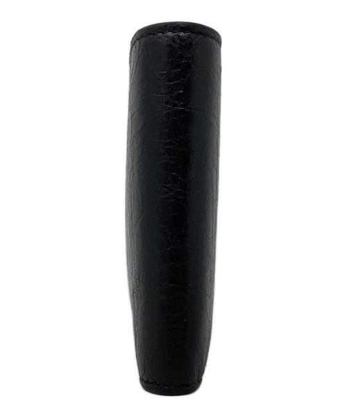 BALENCIAGA（バレンシアガ）BALENCIAGA (バレンシアガ) 2つ折り財布　BALENCIAGA（バレンシアガ）591315　Black and sky blue cash square folded wallet ブラックの古着・服飾アイテム