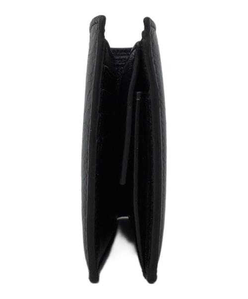 BALENCIAGA（バレンシアガ）BALENCIAGA (バレンシアガ) 2つ折り財布　BALENCIAGA（バレンシアガ）591315　Black and sky blue cash square folded wallet ブラックの古着・服飾アイテム