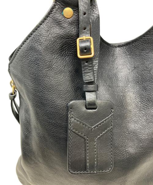 Yves Saint Laurent Rive Gauche（イヴ・サンローラン リヴ・ゴーシュ）Yves Saint Laurent Rive Gauche (イヴ・サンローラン リヴ・ゴーシュ) メトロポリス　レザートートバッグ ブラックの古着・服飾アイテム