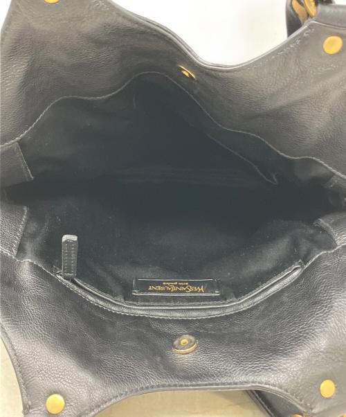 Yves Saint Laurent Rive Gauche（イヴ・サンローラン リヴ・ゴーシュ）Yves Saint Laurent Rive Gauche (イヴ・サンローラン リヴ・ゴーシュ) メトロポリス　レザートートバッグ ブラックの古着・服飾アイテム