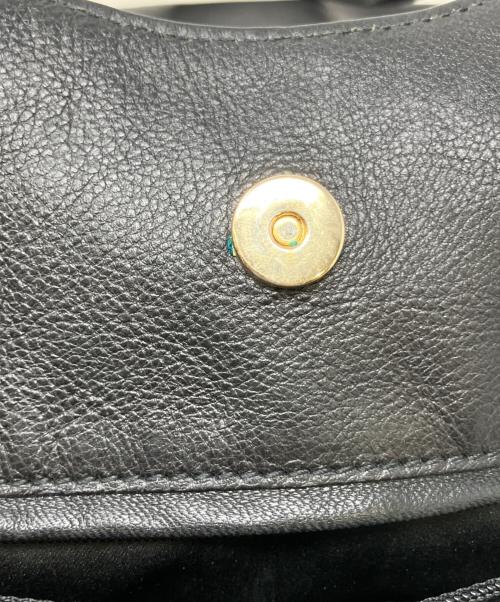 Yves Saint Laurent Rive Gauche（イヴ・サンローラン リヴ・ゴーシュ）Yves Saint Laurent Rive Gauche (イヴ・サンローラン リヴ・ゴーシュ) メトロポリス　レザートートバッグ ブラックの古着・服飾アイテム