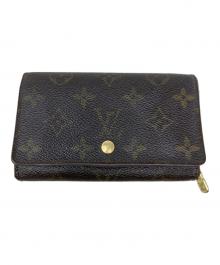 LOUIS VUITTON（ルイ ヴィトン）の古着「2つ折り財布　Louis Vuitton(ルイヴィトン)　モノグラム　ポルトモネ・ビエ・トレゾール　」｜ブラウン