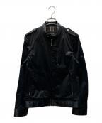 BURBERRY BLACK LABELバーバリーブラックレーベル）の古着「 ライダース ナイロンジャケット」｜ブラック