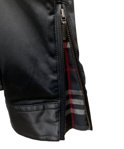 BURBERRY BLACK LABEL（バーバリーブラックレーベル）BURBERRY BLACK LABEL (バーバリーブラックレーベル)  ライダース ナイロンジャケット ブラック サイズ:SIZE Mの古着・服飾アイテム