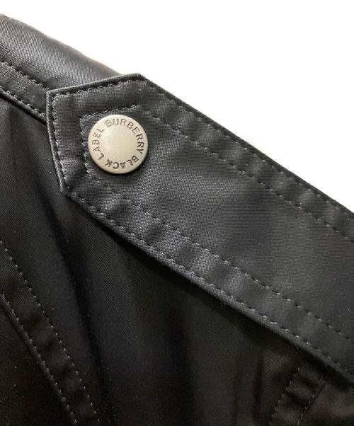 BURBERRY BLACK LABEL（バーバリーブラックレーベル）BURBERRY BLACK LABEL (バーバリーブラックレーベル)  ライダース ナイロンジャケット ブラック サイズ:SIZE Mの古着・服飾アイテム