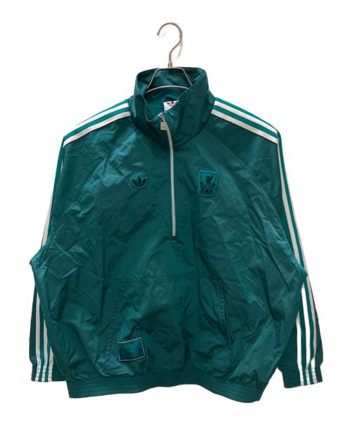 adidas（アディダス）adidas (アディダス) リバプールFC テラスアイコン ハーフジップ ジャケット グリーン サイズ:SIZE XLの古着・服飾アイテム