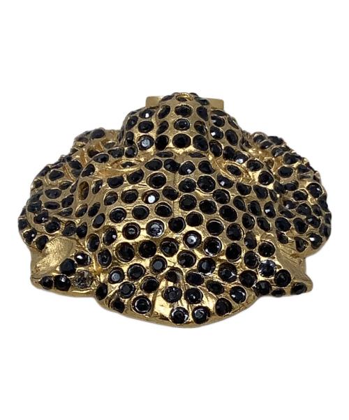 CHANEL（シャネル）CHANEL (シャネル) ライオンモチーフブローチ ゴールド×ブラックの古着・服飾アイテム