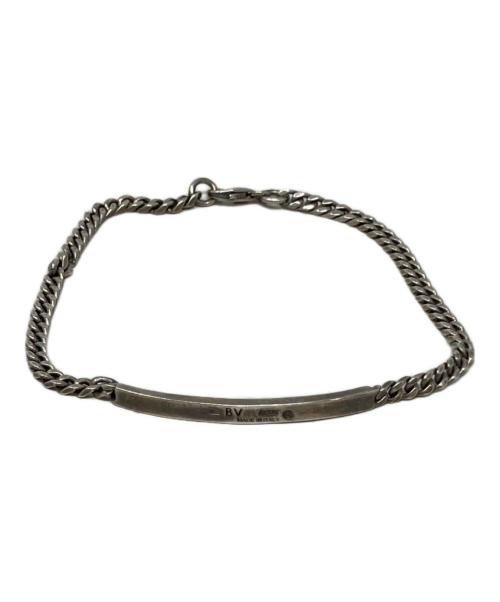 BOTTEGA VENETA（ボッテガベネタ）BOTTEGA VENETA (ボッテガベネタ) プレートブレスレット シルバーの古着・服飾アイテム