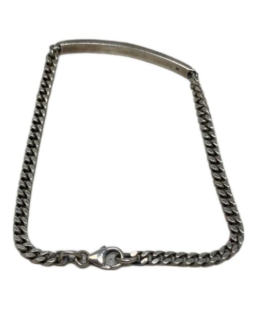 BOTTEGA VENETA（ボッテガベネタ）BOTTEGA VENETA (ボッテガベネタ) プレートブレスレット シルバーの古着・服飾アイテム