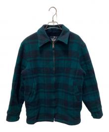 WOOLRICH（ウールリッチ）の古着「80s ウール　ブルゾン」｜グリーン×ネイビー