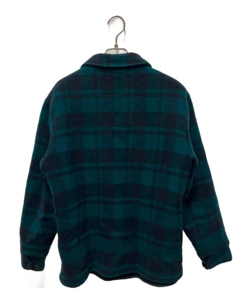 WOOLRICH（ウールリッチ）WOOLRICH (ウールリッチ) 80s ウール　ブルゾン グリーン×ネイビー サイズ:SIZE Mの古着・服飾アイテム