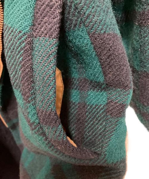 WOOLRICH（ウールリッチ）WOOLRICH (ウールリッチ) 80s ウール　ブルゾン グリーン×ネイビー サイズ:SIZE Mの古着・服飾アイテム