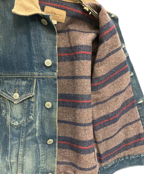 Denim & Supply Ralph Lauren（デニム＆サプライ ラルフローレン）Denim & Supply Ralph Lauren (デニム＆サプライ ラルフローレン) ブランケットライナーダメージ加工デニムジャケット インディゴ サイズ:SIZE XSの古着・服飾アイテム