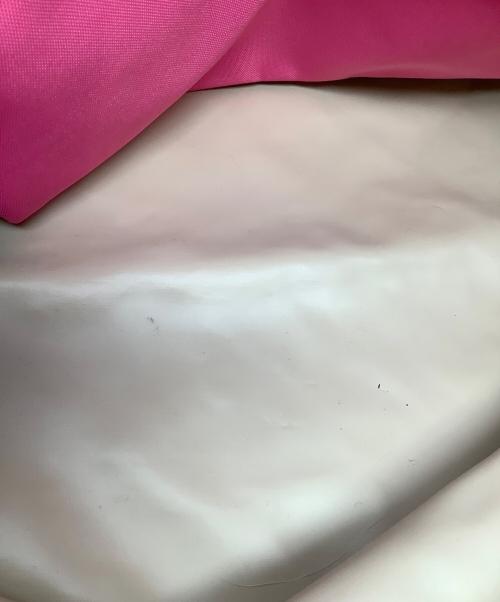 Herve Chapelier（エルベシャプリエ）Herve Chapelier (エルベシャプリエ) 舟形ショルダーバッグ　Herve Chapelier（エルベシャプリエ）Mサイズ ベージュ×ピンクの古着・服飾アイテム