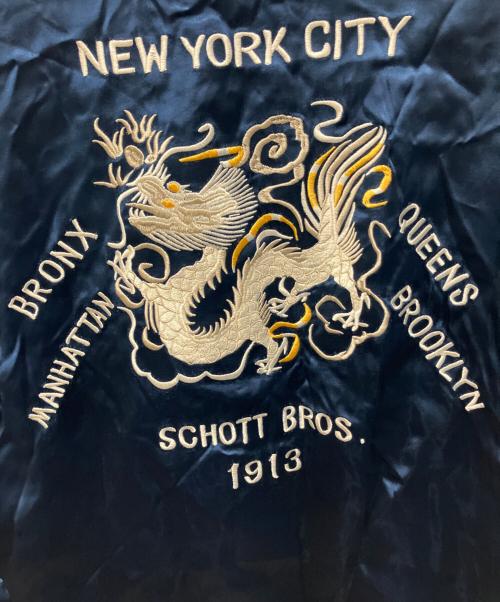 Schott（ショット）Schott (ショット) スーベニアジャケット ブルー サイズ:SIZE Sの古着・服飾アイテム