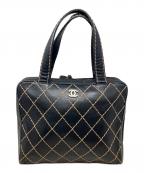 CHANELシャネル）の古着「トートバッグ　ワイルドステッチ(wild stitch)」｜ブラック