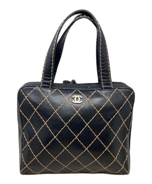 CHANEL（シャネル）CHANEL (シャネル) トートバッグ　ワイルドステッチ(wild stitch) ブラックの古着・服飾アイテム