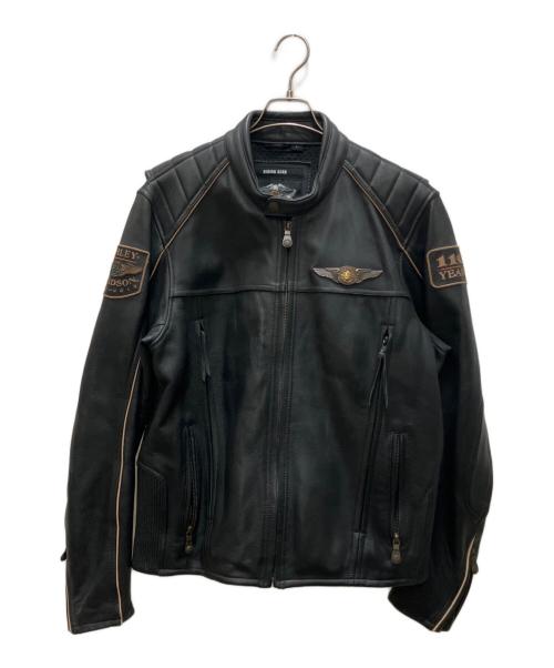 HARLEY-DAVIDSON（ハーレーダビッドソン）HARLEY-DAVIDSON (ハーレーダビッドソン) レザーライダースジャケット ブラック サイズ:SIZE Lの古着・服飾アイテム