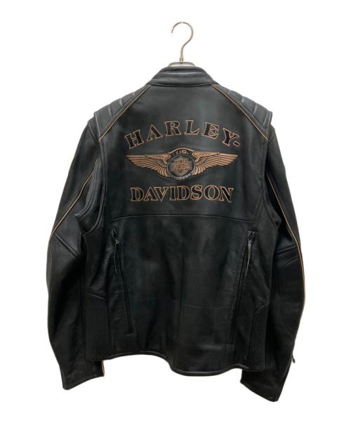 HARLEY-DAVIDSON（ハーレーダビッドソン）HARLEY-DAVIDSON (ハーレーダビッドソン) レザーライダースジャケット ブラック サイズ:SIZE Lの古着・服飾アイテム