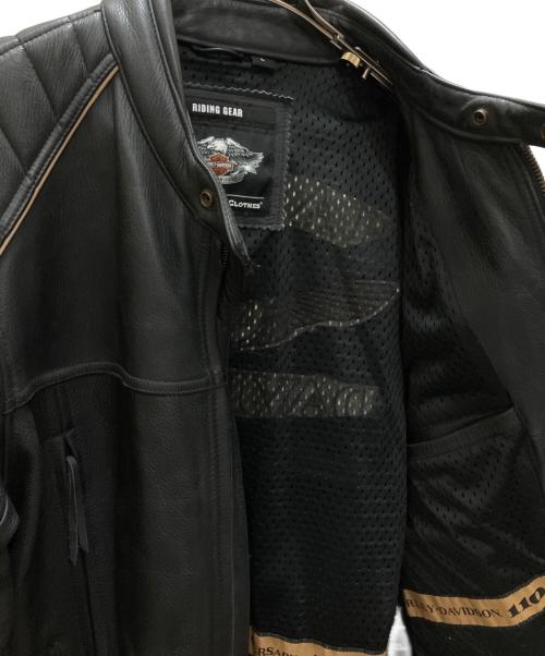 HARLEY-DAVIDSON（ハーレーダビッドソン）HARLEY-DAVIDSON (ハーレーダビッドソン) レザーライダースジャケット ブラック サイズ:SIZE Lの古着・服飾アイテム