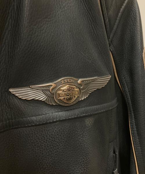 HARLEY-DAVIDSON（ハーレーダビッドソン）HARLEY-DAVIDSON (ハーレーダビッドソン) レザーライダースジャケット ブラック サイズ:SIZE Lの古着・服飾アイテム