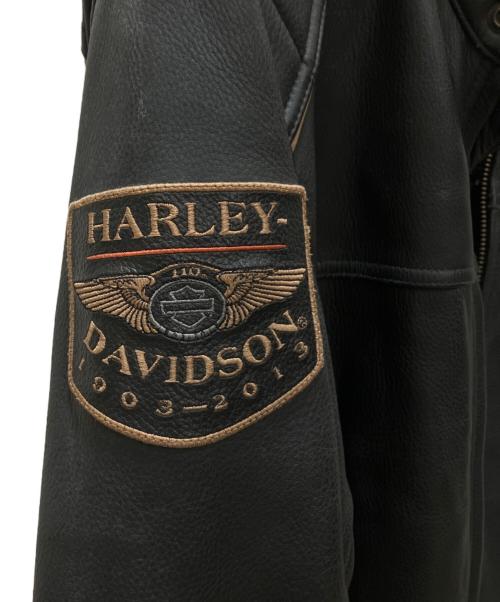 HARLEY-DAVIDSON（ハーレーダビッドソン）HARLEY-DAVIDSON (ハーレーダビッドソン) レザーライダースジャケット ブラック サイズ:SIZE Lの古着・服飾アイテム