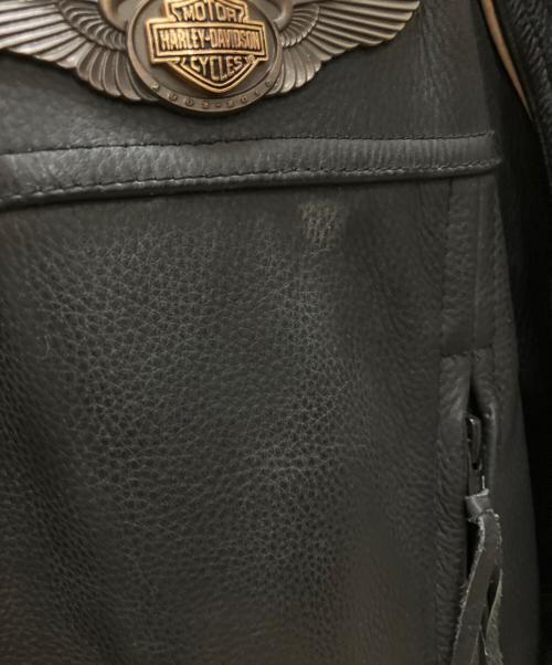HARLEY-DAVIDSON（ハーレーダビッドソン）HARLEY-DAVIDSON (ハーレーダビッドソン) レザーライダースジャケット ブラック サイズ:SIZE Lの古着・服飾アイテム