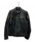 HARLEY-DAVIDSON（ハーレーダビッドソン）の古着「レザーライダースジャケット」｜ブラック