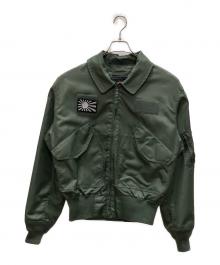 ALPHA INDUSTRIES（アルファインダストリーズ）の古着「フライトジャケット」｜グリーン