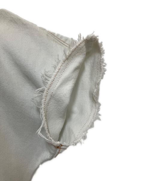 MM6 Maison Margiela（エムエムシックスメゾンマルジェラ）MM6 Maison Margiela (エムエムシックスメゾンマルジェラ) ロウウォッシュドデニムドレス　2017SS ホワイト サイズ:SIZE 36の古着・服飾アイテム