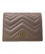 GUCCIグッチ）の古着「2つ折り財布　GUCCI（グッチ）　466492　GGマーモント　2067」｜ピンク