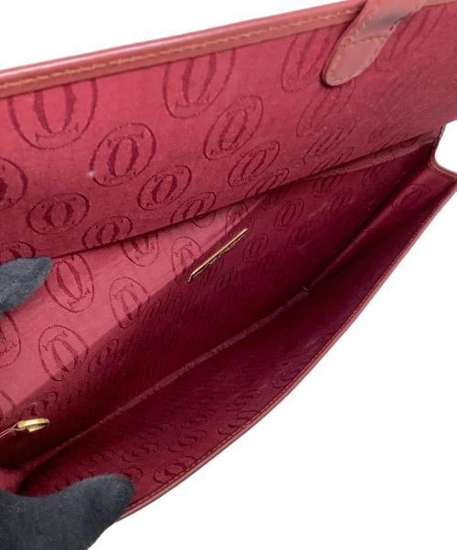 must de cartier（マストドゥカルティエ）must de cartier (マストドゥカルティエ) クラッチバッグ　must de Cartier（マストドゥカルティエ）　マストライン レッドの古着・服飾アイテム