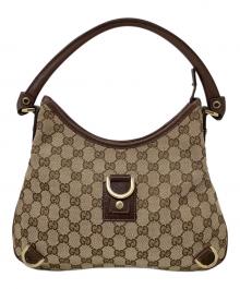 GUCCI（グッチ）の古着「ワンショルダーバッグ　GUCCI（グッチ）　130738　GGキャンバス　213048」｜ブラウン