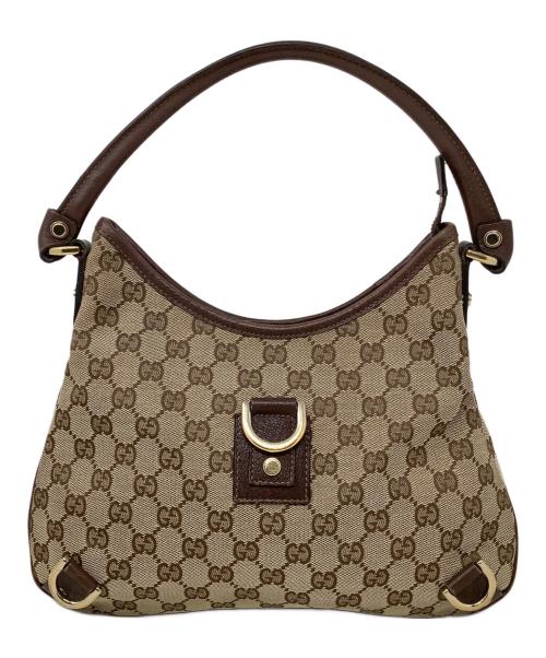 GUCCI（グッチ）GUCCI (グッチ) ワンショルダーバッグ　GUCCI（グッチ）　130738　GGキャンバス　213048 ブラウンの古着・服飾アイテム