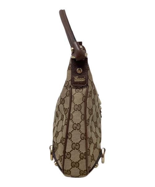 GUCCI（グッチ）GUCCI (グッチ) ワンショルダーバッグ　GUCCI（グッチ）　130738　GGキャンバス　213048 ブラウンの古着・服飾アイテム