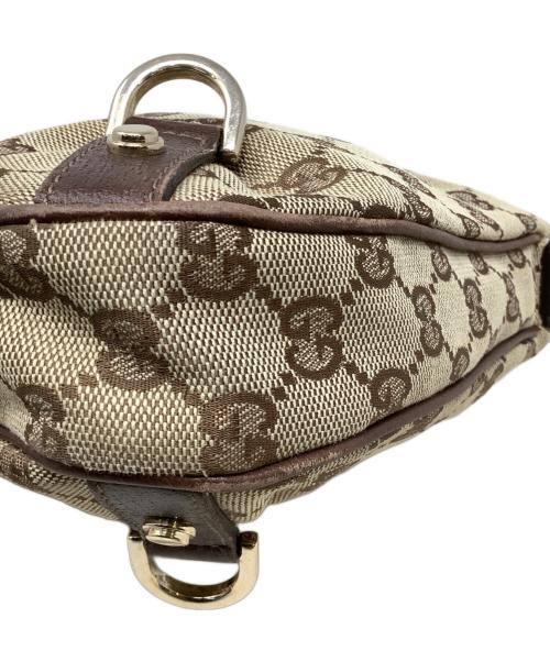 GUCCI（グッチ）GUCCI (グッチ) ワンショルダーバッグ　GUCCI（グッチ）　130738　GGキャンバス　213048 ブラウンの古着・服飾アイテム
