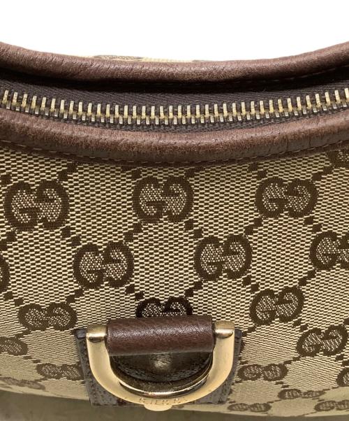 GUCCI（グッチ）GUCCI (グッチ) ワンショルダーバッグ　GUCCI（グッチ）　130738　GGキャンバス　213048 ブラウンの古着・服飾アイテム