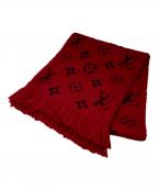 LOUIS VUITTONルイ ヴィトン）の古着「マフラー　LOUIS VUITTON（ルイヴィトン）　M72432　エシャルプ ロゴマニア」｜レッド