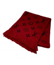 LOUIS VUITTON（ルイ ヴィトン）の古着「マフラー　LOUIS VUITTON（ルイヴィトン）　M72432　エシャルプ ロゴマニア」｜レッド