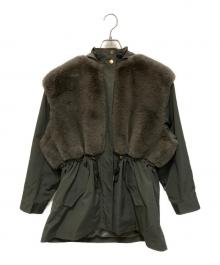 MICA&DEAL（マイカアンドディール）の古着「フーデッドファードッキングコート」｜カーキ