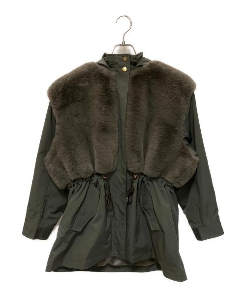 MICA&DEAL（マイカアンドディール）MICA&DEAL (マイカアンドディール) フーデッドファードッキングコート カーキ サイズ:SIZE FREEの古着・服飾アイテム