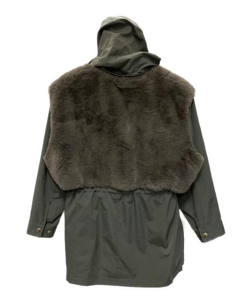 MICA&DEAL（マイカアンドディール）MICA&DEAL (マイカアンドディール) フーデッドファードッキングコート カーキ サイズ:SIZE FREEの古着・服飾アイテム