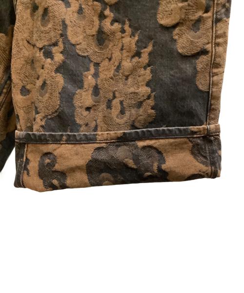 SUPREME（シュプリーム）SUPREME (シュプリーム) Flames jacquard baggy denim short ブラウン×ブラック サイズ:34の古着・服飾アイテム